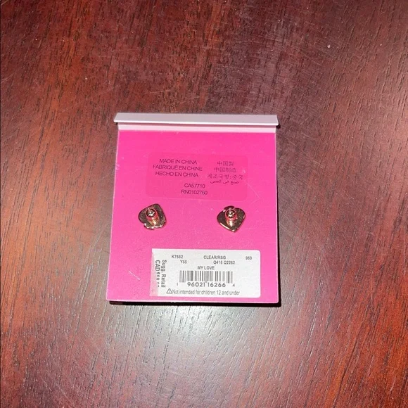 Kate Spade Heart Stud Earrings. dust bag with Box included - Picture 3 of 4